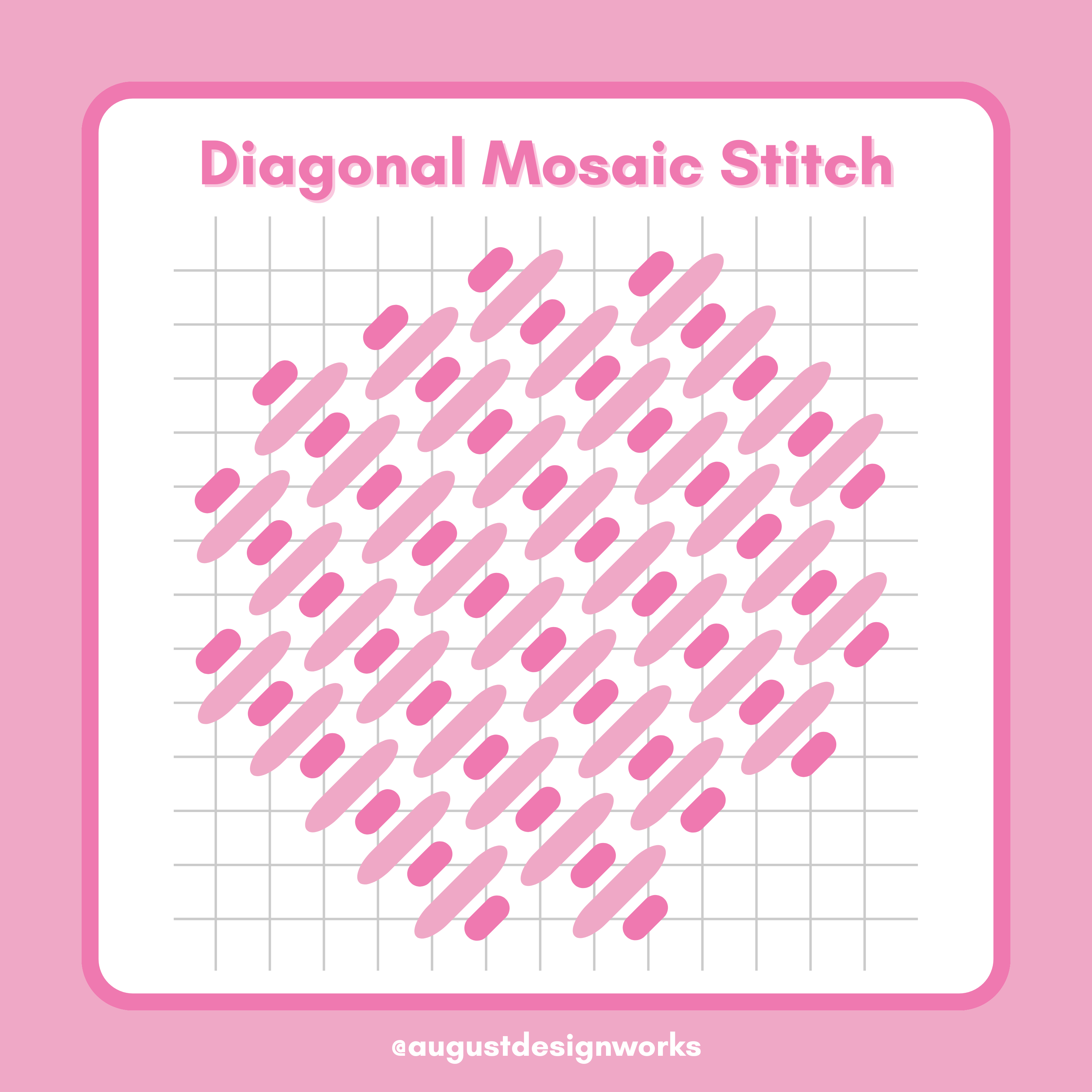 Diagonal Mosaic Stitch Guide