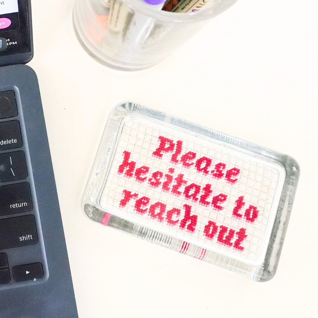 The Horrors Persist But So Do I - Needlepoint Paperweight Kit