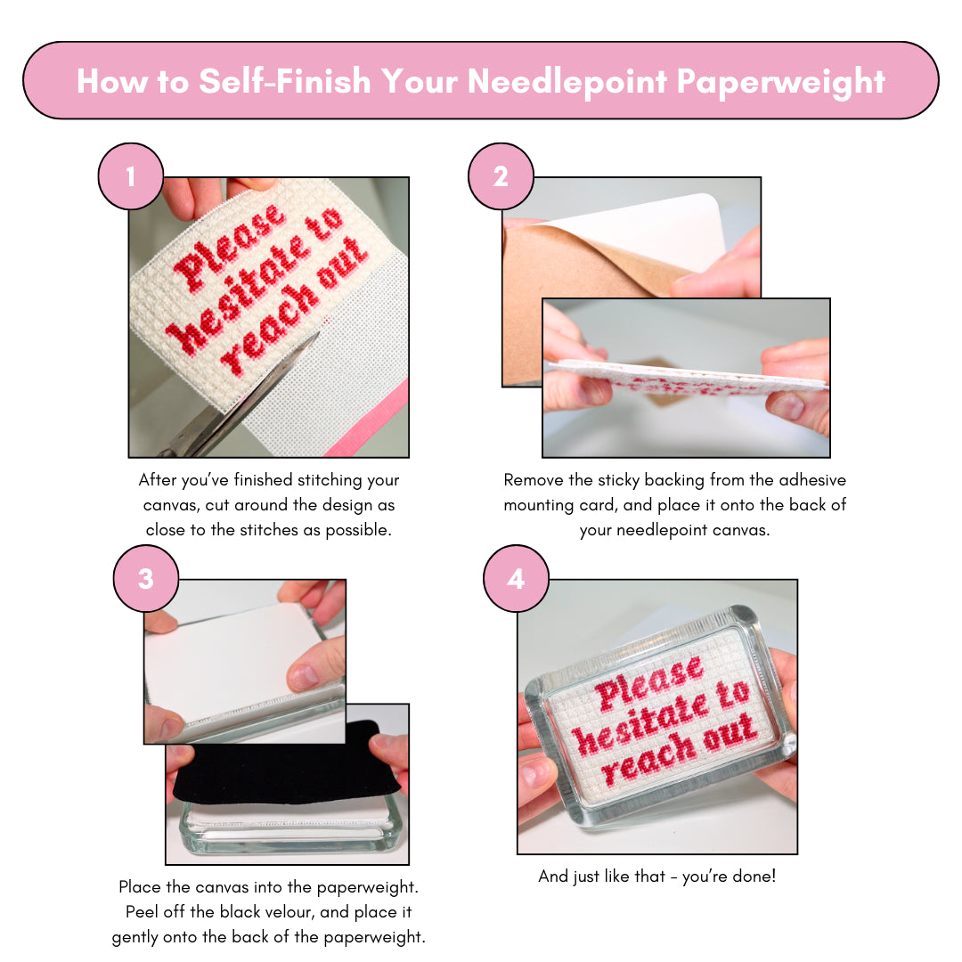 Oh How She Loves To Be Home - Needlepoint Paperweight Kit