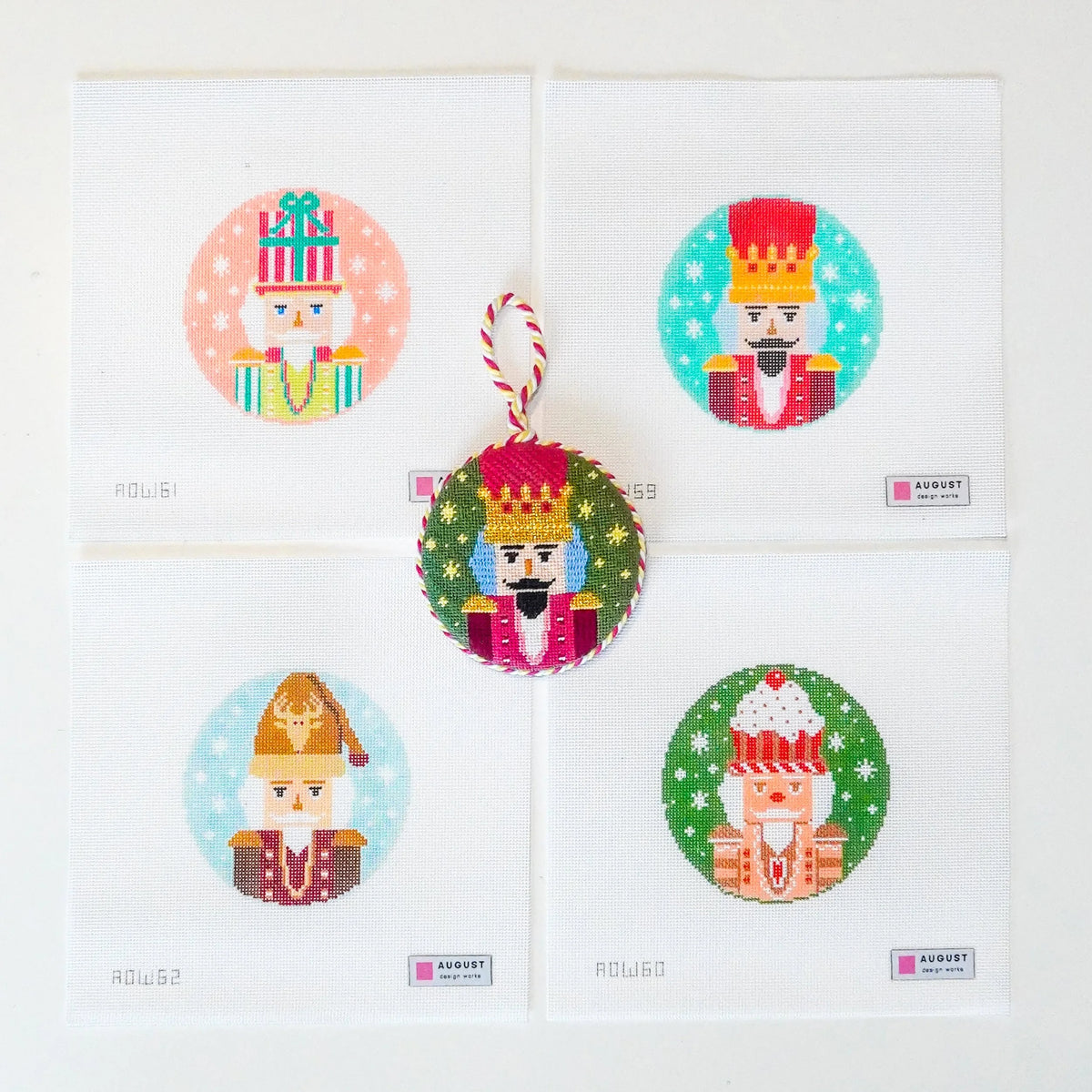 Pink Present Nutcracker - Needlepoint Canvas
