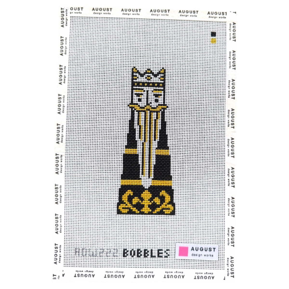King Chess Piece Bobble® - Needlepoint Canvas (Wholesale)