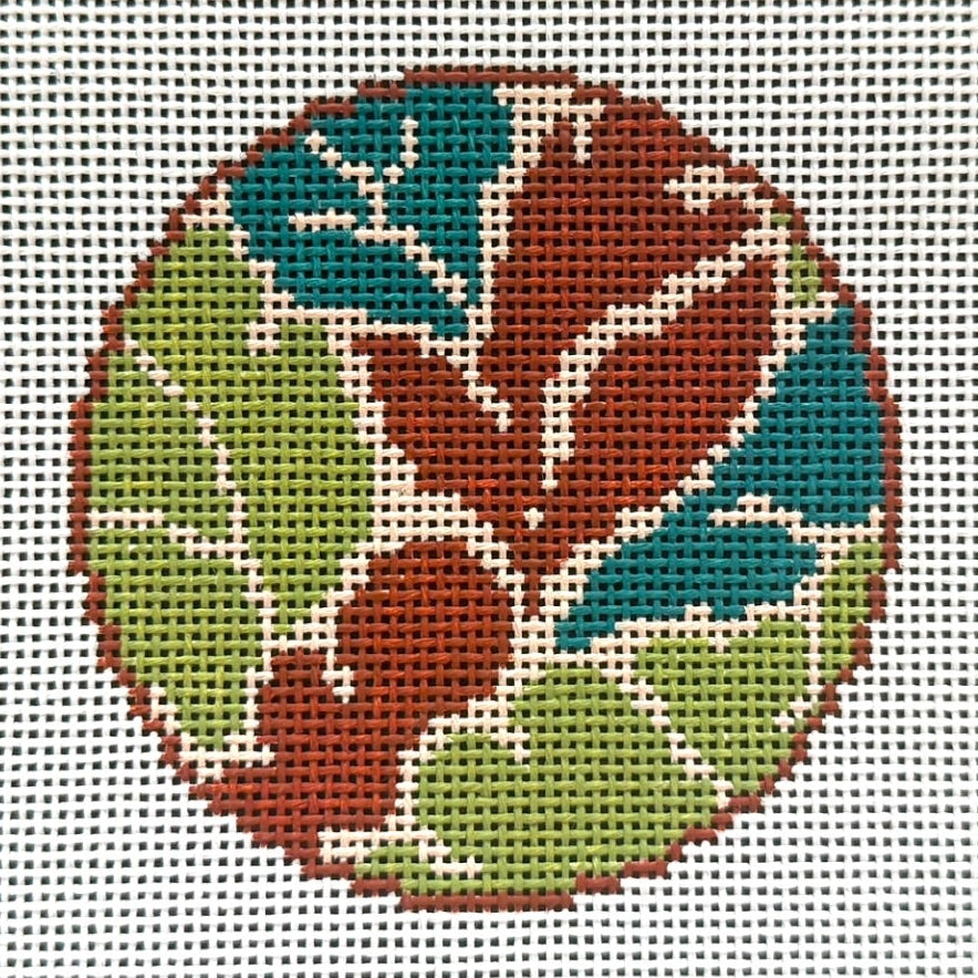 Scandi Pop Fall Leaf - Needlepoint Canvas (Wholesale)