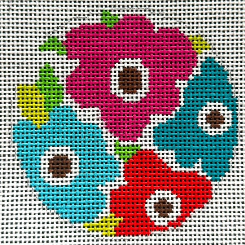 Scandi Pop Summer Flower - Needlepoint Canvas (Wholesale)