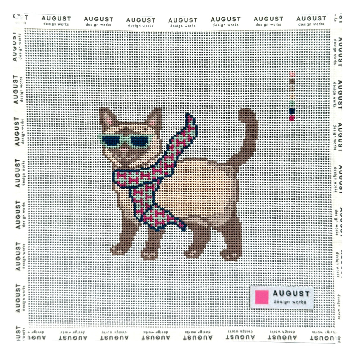 Bougie Siamese Cat - Needlepoint Canvas (Wholesale)