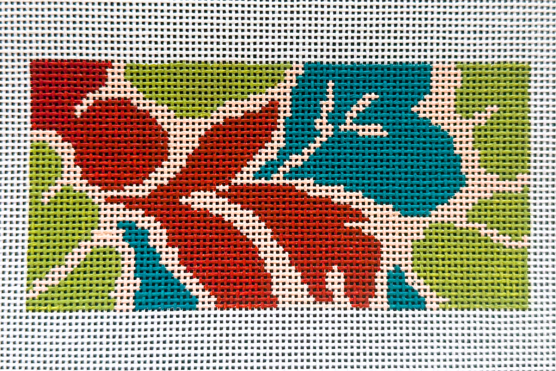 Scandi Pop Fall Leaf - Needlepoint Canvas (Wholesale)