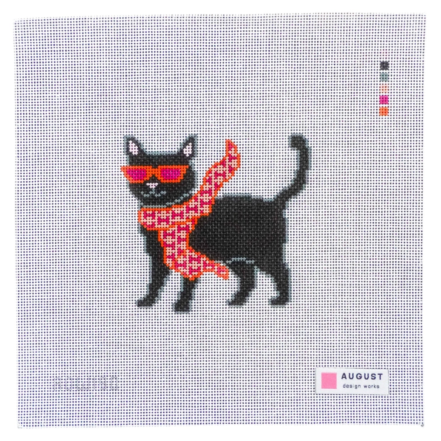 Bougie Black Cat - Needlepoint Canvas