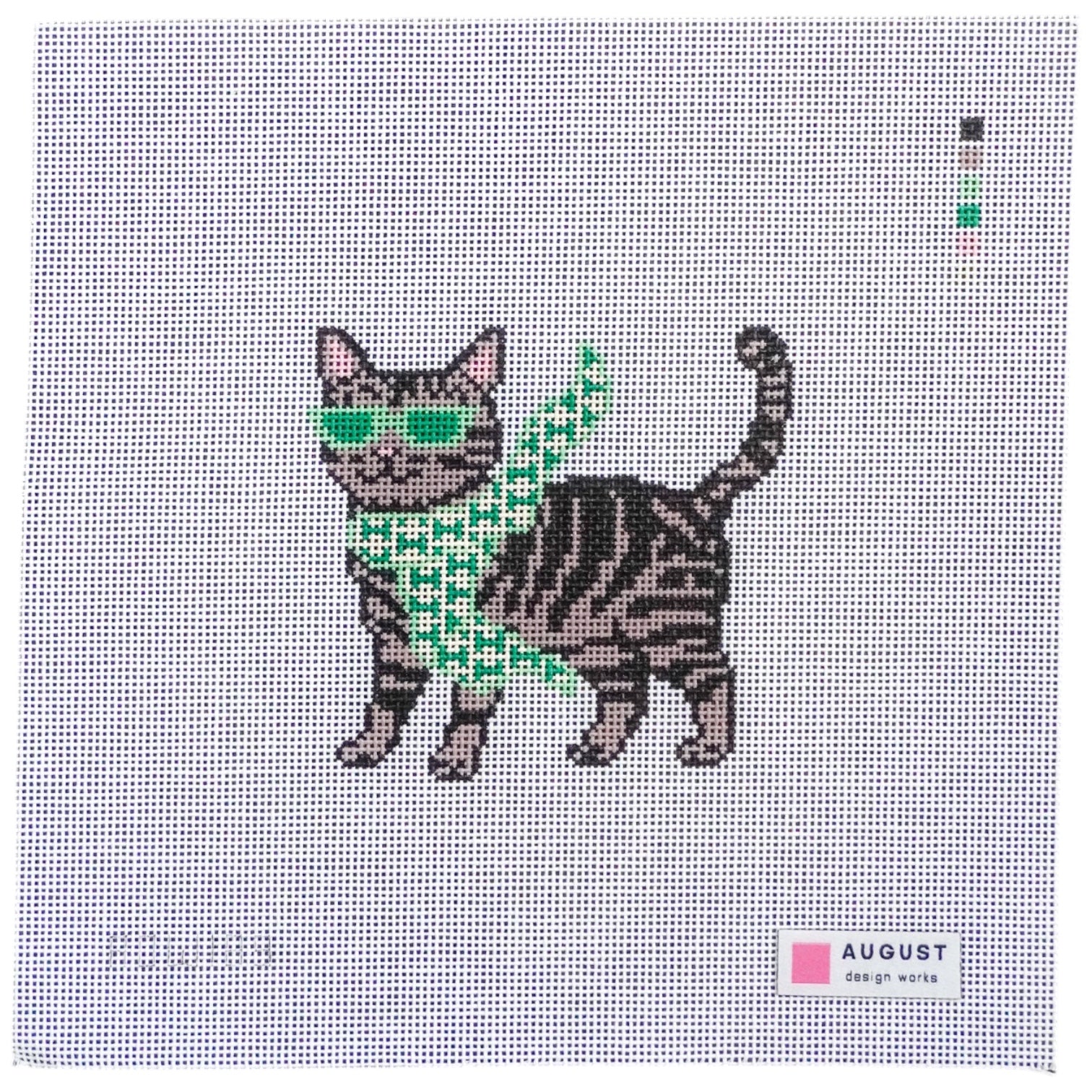 Bougie Tabby Cat - Needlepoint Canvas