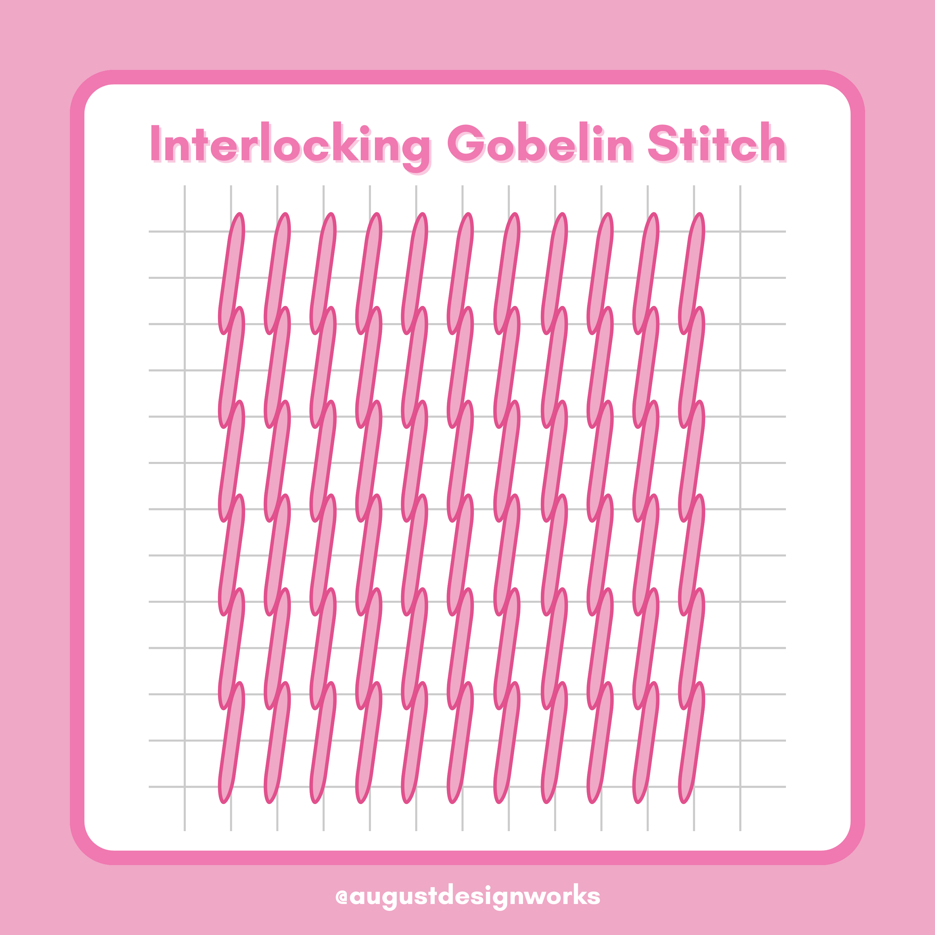 Interlocking Gobelin Stitch Guide