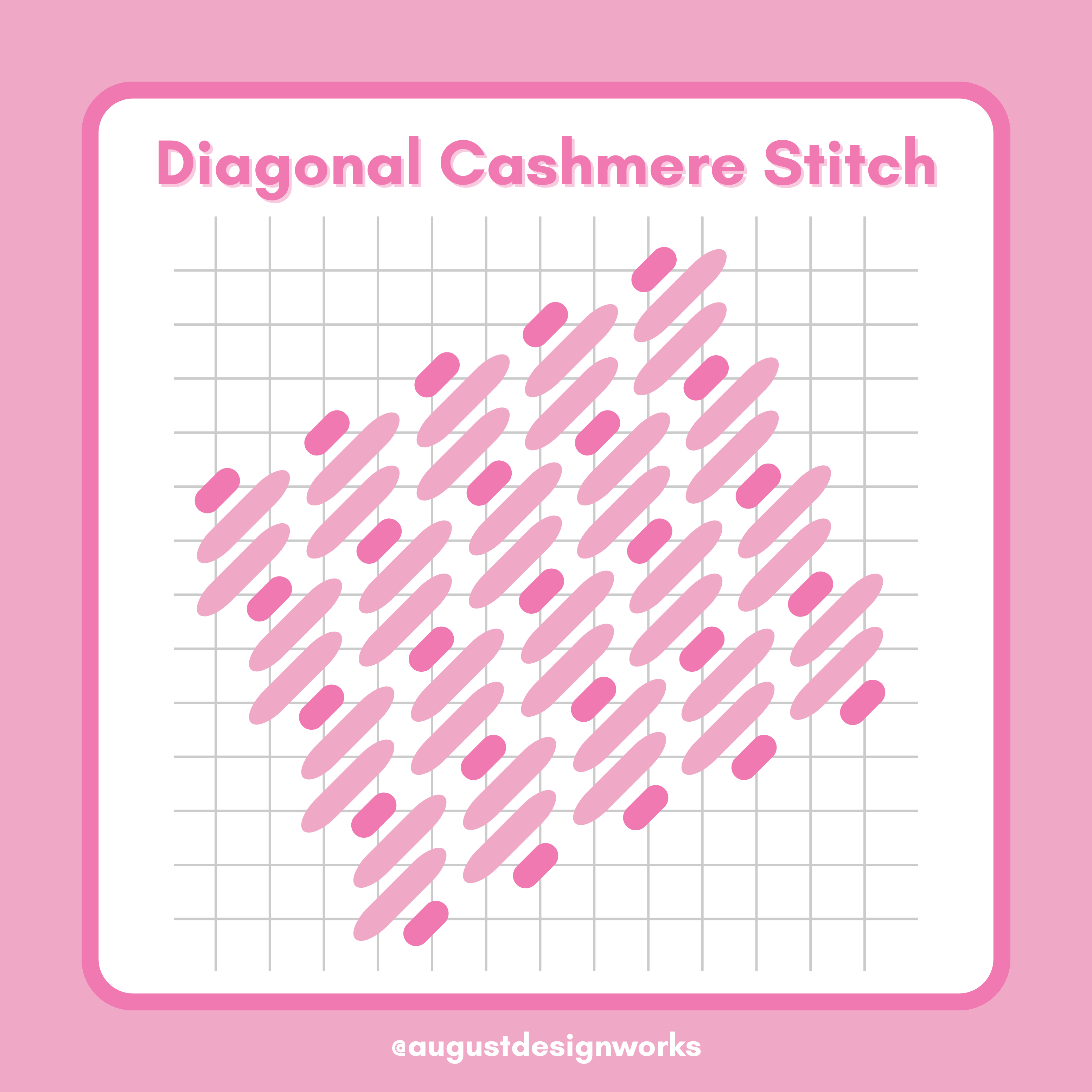 Diagonal Cashmere Stitch Guide