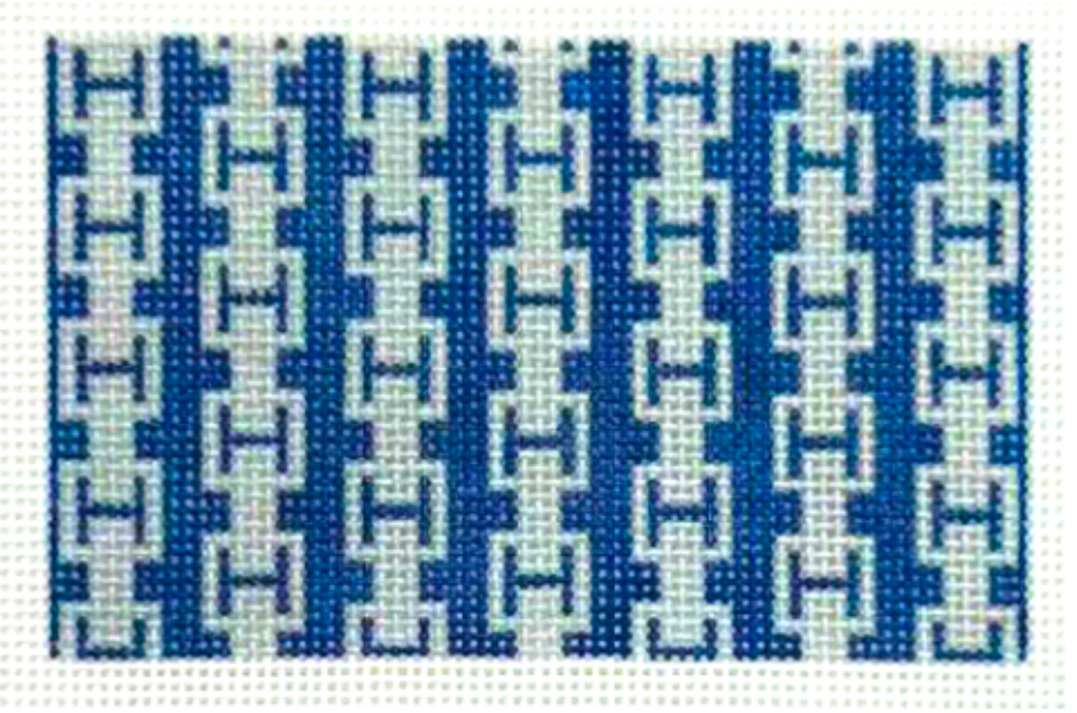 Navy Chain Link - Needlepoint Paperweight Kit (Wholesale)