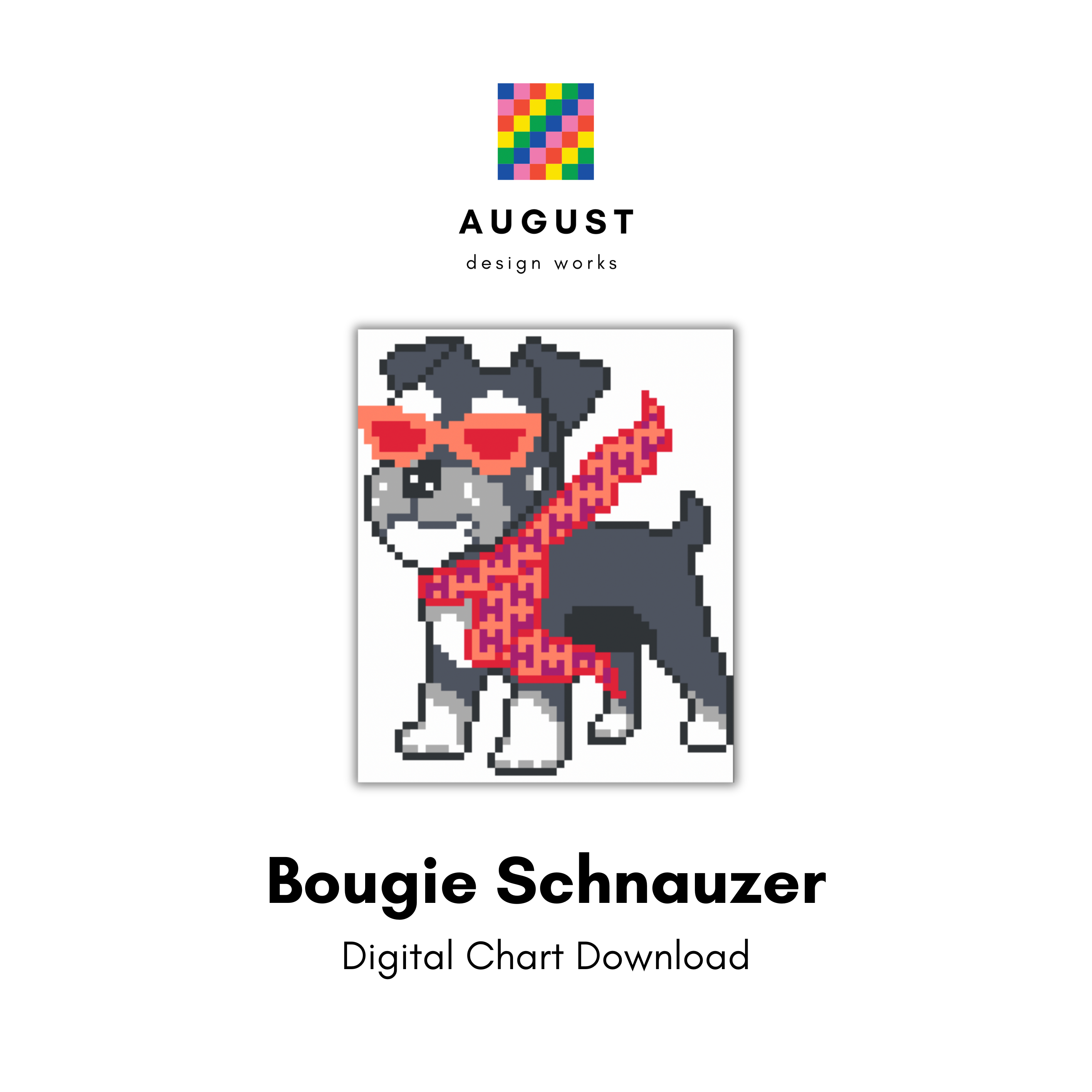 Bougie Schnauzer - Digital Needlepoint Chart