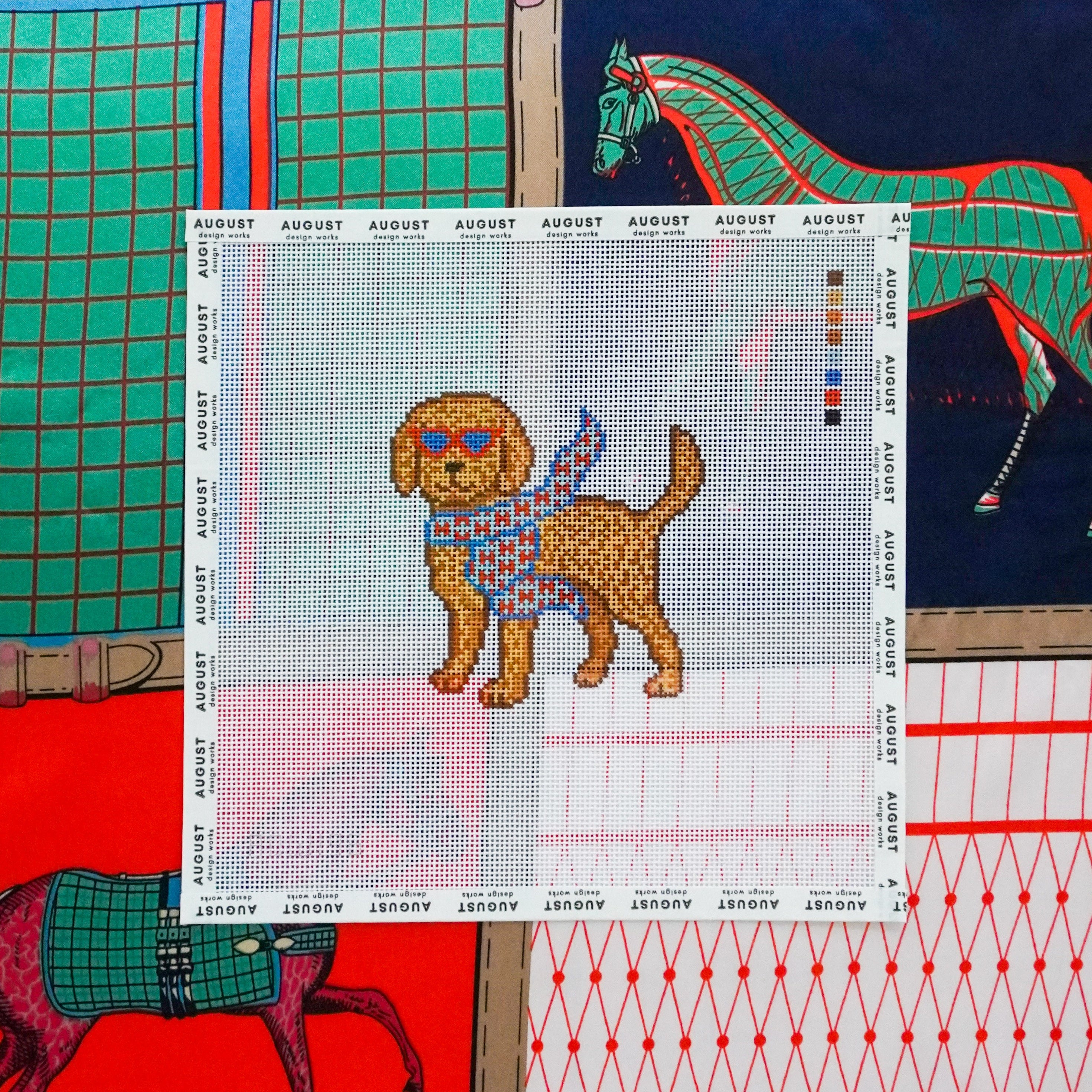 Bougie Goldendoodle - Needlepoint Canvas