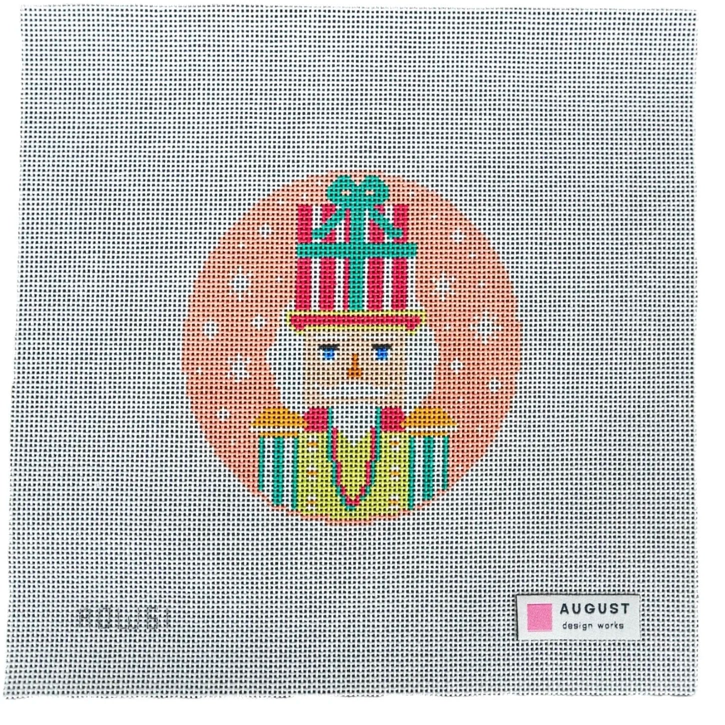 Pink Present Nutcracker - Needlepoint Canvas