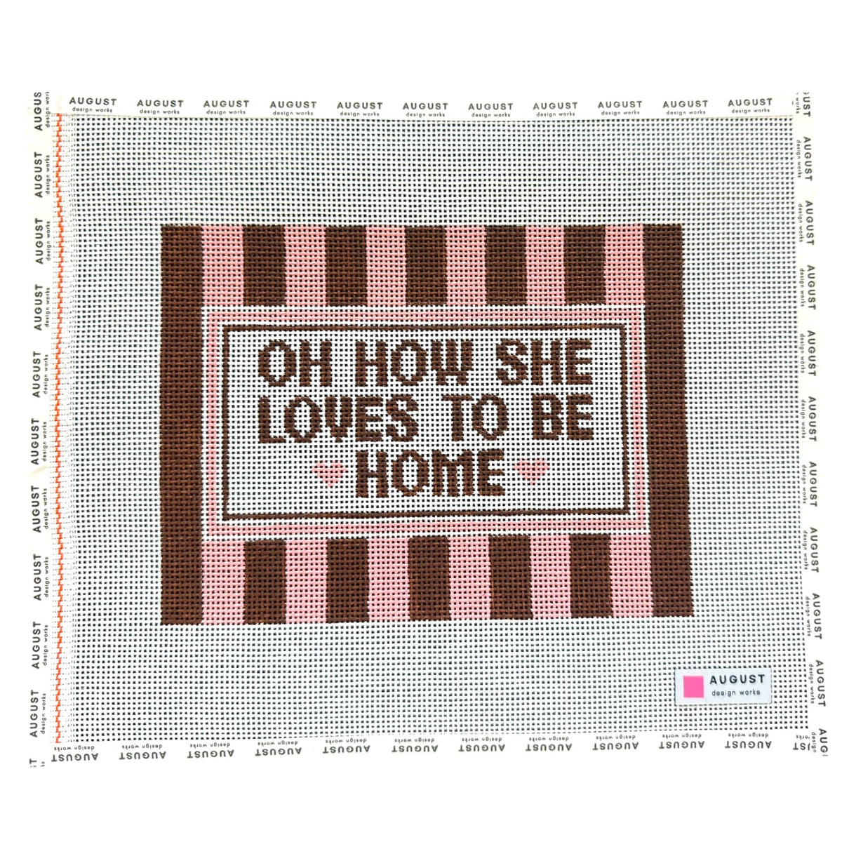 Oh How She Loves To Be Home™ - Large Needlepoint Canvas (Wholesale)