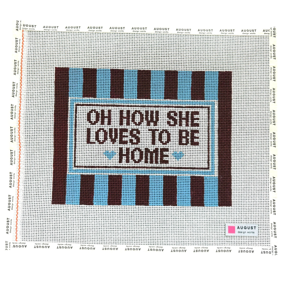 Oh How She Loves To Be Home™ - Large Needlepoint Canvas (Wholesale)