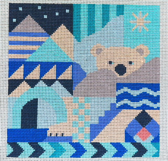 Eye Spy Polar Bear - Needlepoint Canvas (Wholesale)
