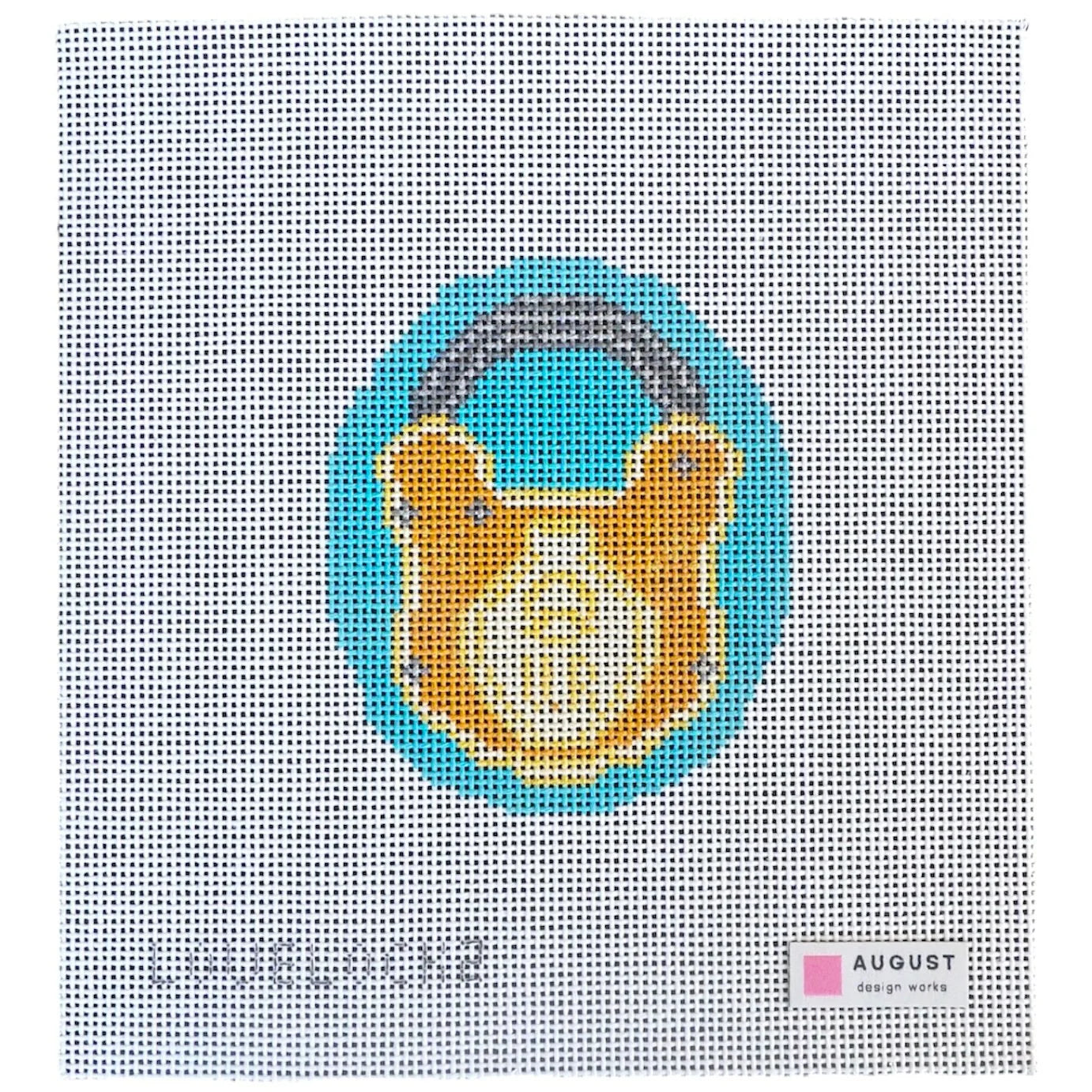 Tiffany Blue Love Lock - Needlepoint Canvas + Key Charm