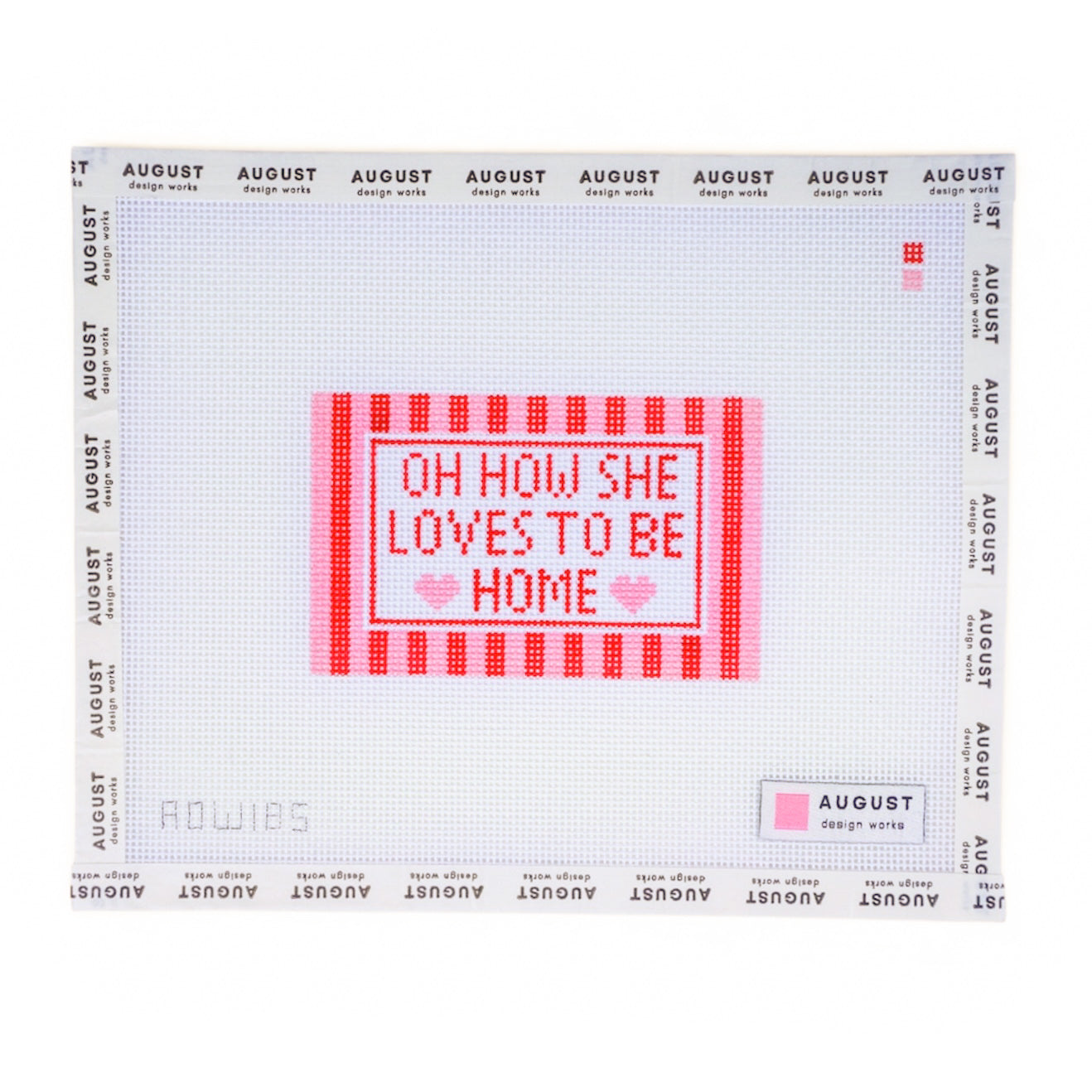 Oh How She Loves To Be Home™ - Small Needlepoint Canvas (Wholesale)