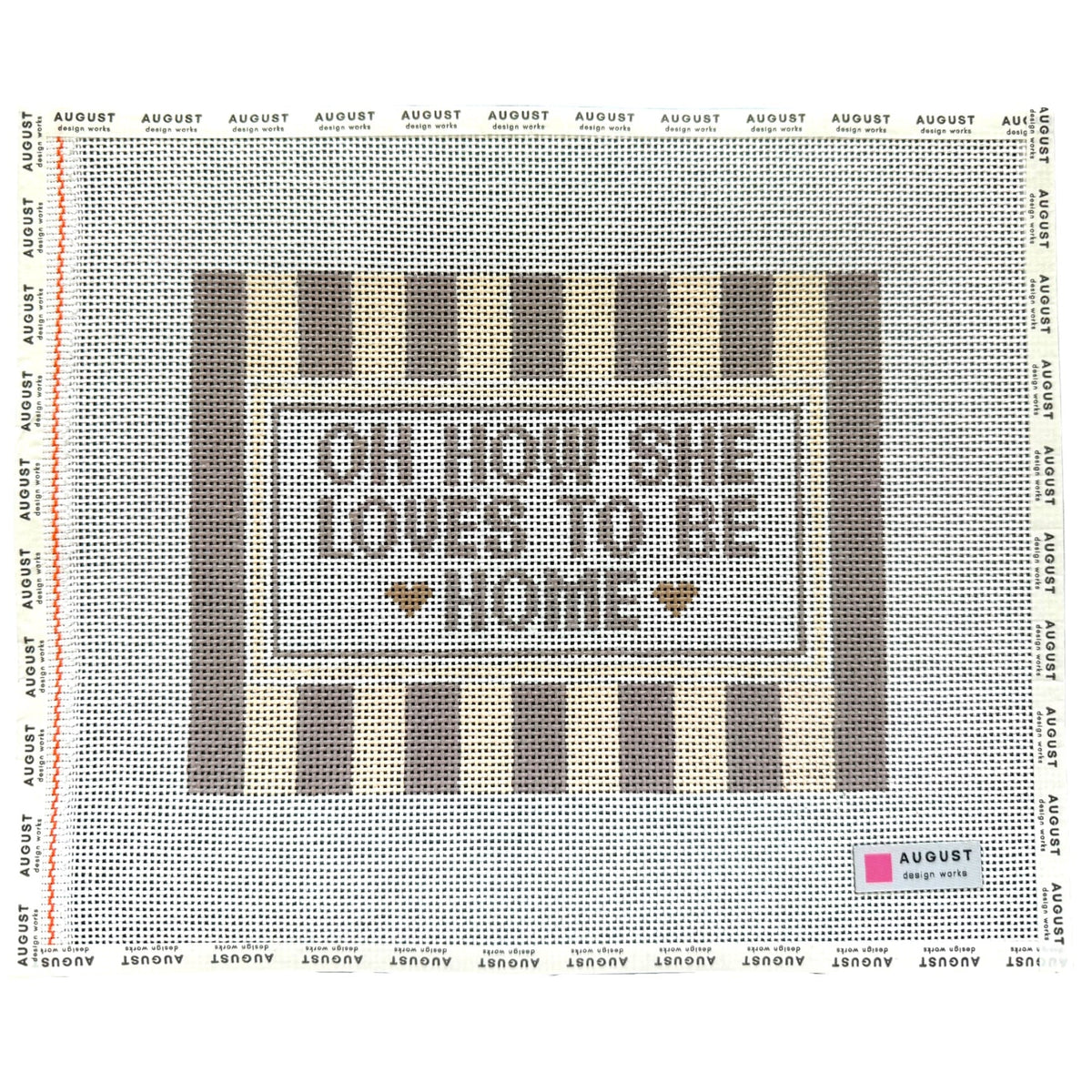 Oh How She Loves To Be Home™ - Large Needlepoint Canvas (Wholesale)