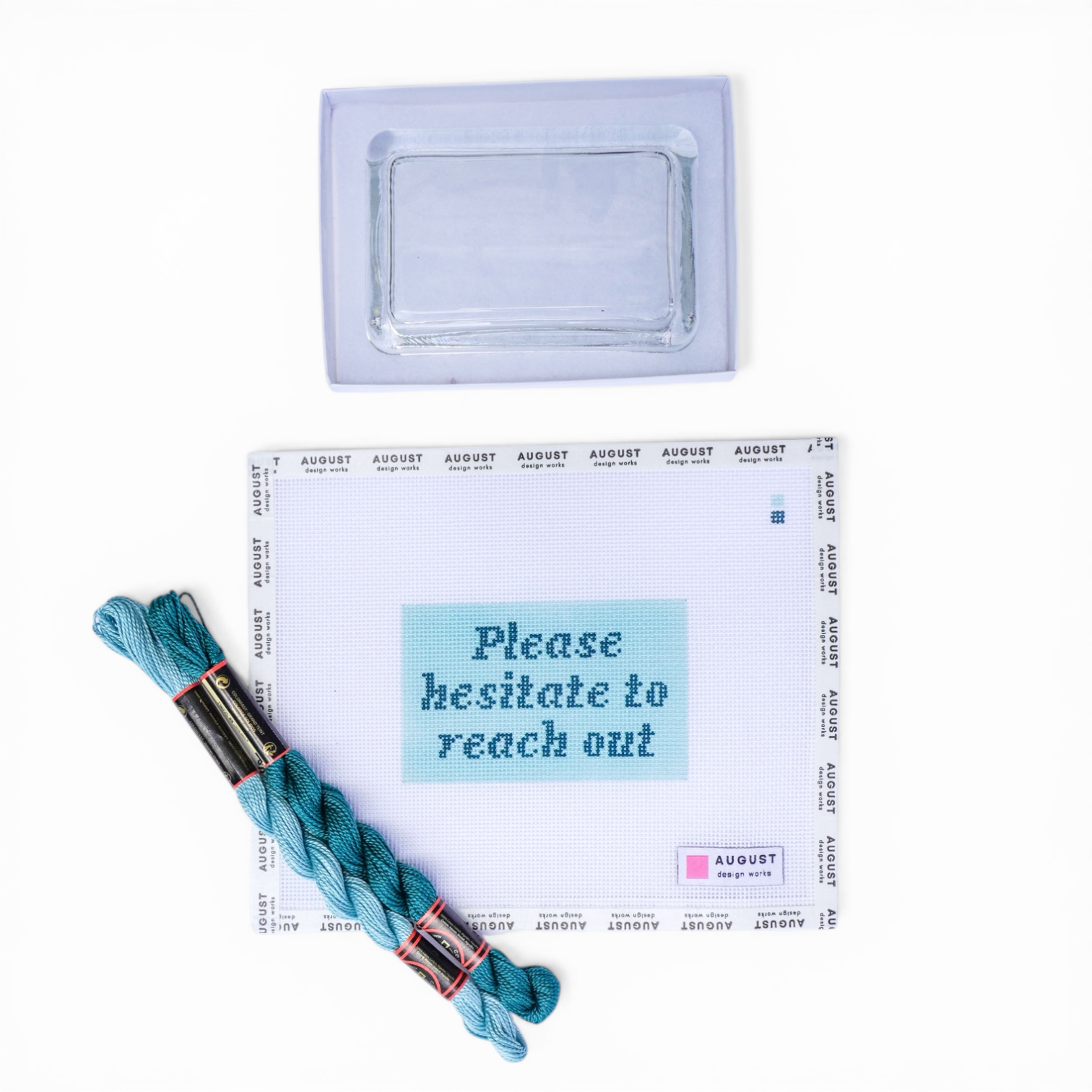 Please Hesitate to Reach Out - Needlepoint Paperweight Kit